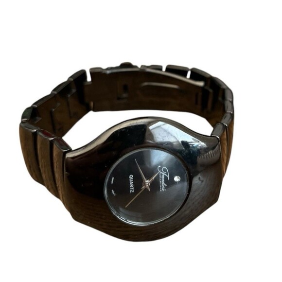 Fondini Collection Men's Watch Black Hematite Japanese Movement New Battery - Picture 3 of 6